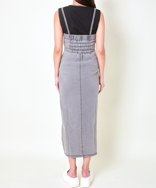 GORGE(ゴージ)の「《スリット×タイトライン》レディース デニムロングワンピース ジップデザイン 春夏秋(ワンピース・レディース・ブラック/ブルー・F)」の12枚目の写真