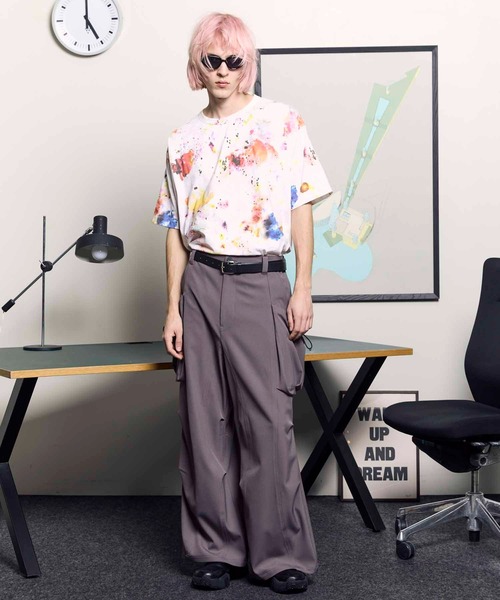 MAISON SPECIAL(メゾンスペシャル)の「《UNISEX》Side Purse Wide Pants/サイド巾着ワイドパンツ【MAISON SPECIAL/メゾンスペシャル】(カーゴパンツ・メンズ・チャコールグレー/ブラック/ライトグレー・1/0)」の16枚目の写真