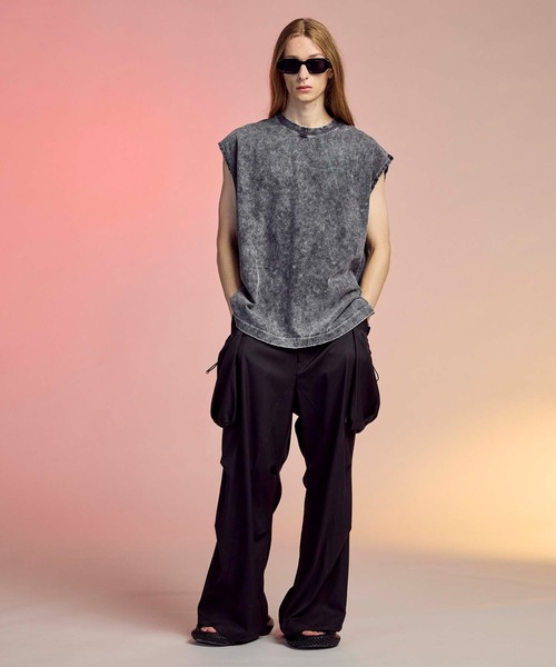 UNISEX》Side Purse Wide Pants/サイド巾着ワイドパンツ【MAISON