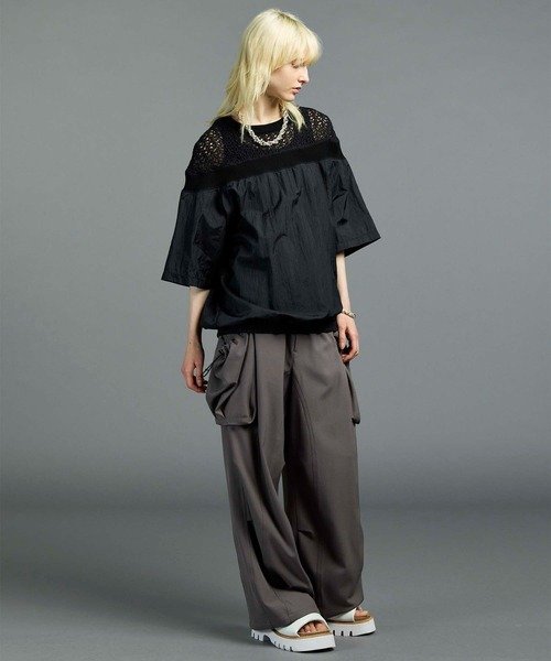 MAISON SPECIAL メゾンスペシャル  ワイドカーゴパンツ  ブラック UNISEX》【Foxfire for MAISON SPECIAL】「GORE-TEX」Prime-Wide