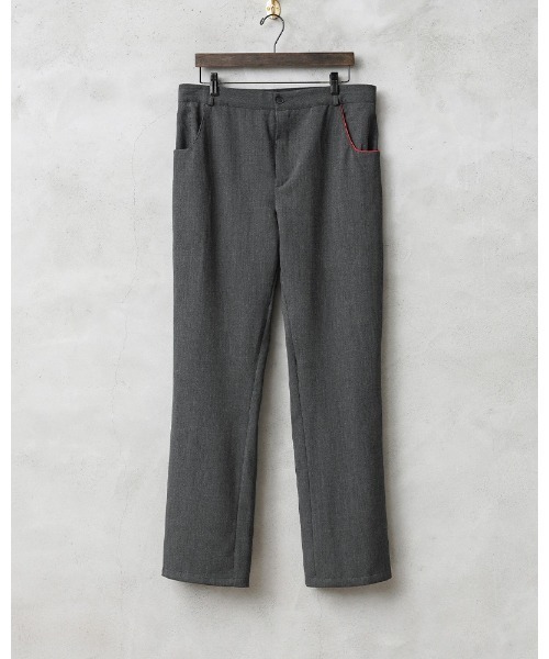 MILITARY(ミリタリー)の「《USED/古着》実物 USED フランス軍 ストレッチ パレード トラウザーズ レッドパイピング(スラックス・メンズ・ダークグレー・1/5/7/8/3/4)」の1枚目の写真