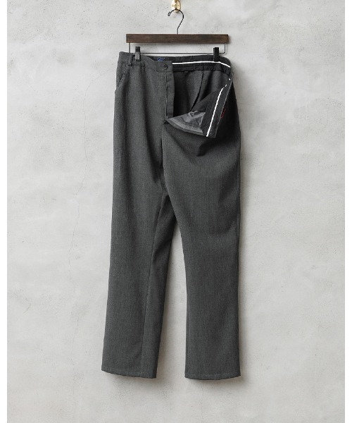 MILITARY(ミリタリー)の「《USED/古着》実物 USED フランス軍 ストレッチ パレード トラウザーズ レッドパイピング(スラックス・メンズ・ダークグレー・1/5/7/8/3/4)」の4枚目の写真