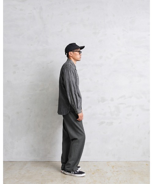 MILITARY(ミリタリー)の「《USED/古着》実物 USED フランス軍 ストレッチ パレード トラウザーズ レッドパイピング(スラックス・メンズ・ダークグレー・1/5/7/8/3/4)」の6枚目の写真
