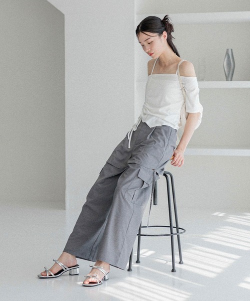 Heather（ヘザー）の「ドロストデザインカットTEE　452797（Tシャツ/カットソー・レディース・ブラック/グレー/アイボリー・FREE）」の11枚目の写真