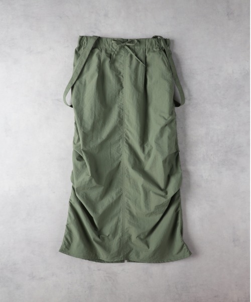 Right-on（ライトオン）の「【HONEYSUCKLE ROSE】ナイロンジャンスカ（スカート・レディース・カーキブラウン/ブラック・M/L）」の12枚目の写真