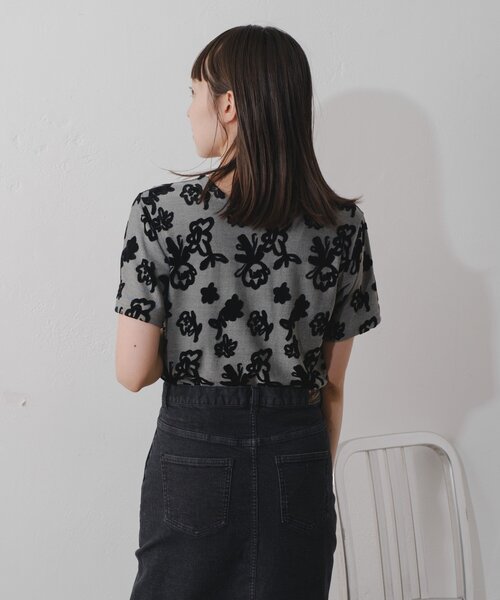 Kastane（カスタネ）の「フロッキーフラワーチビTEE（Tシャツ/カットソー・レディース・イエロー/ブラック・FREE）」の14枚目の写真