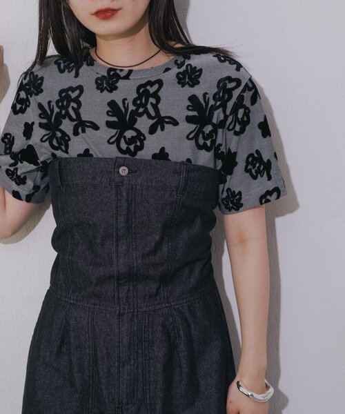 Kastane（カスタネ）の「フロッキーフラワーチビTEE（Tシャツ/カットソー・レディース・イエロー/ブラック・FREE）」の16枚目の写真