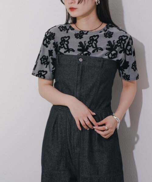 Kastane（カスタネ）の「フロッキーフラワーチビTEE（Tシャツ/カットソー・レディース・イエロー/ブラック・FREE）」の17枚目の写真