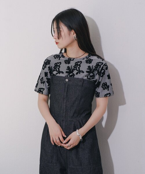 Kastane（カスタネ）の「フロッキーフラワーチビTEE（Tシャツ/カットソー・レディース・イエロー/ブラック・FREE）」の19枚目の写真