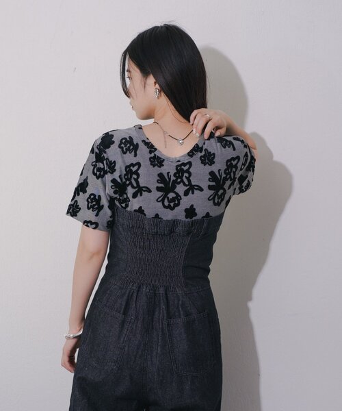 Kastane（カスタネ）の「フロッキーフラワーチビTEE（Tシャツ/カットソー・レディース・イエロー/ブラック・FREE）」の21枚目の写真