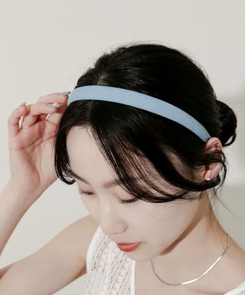 SMELLY（スメリー）の「デニムカチューシャ（カチューシャ・レディース・ブルー・-）」の2枚目の写真