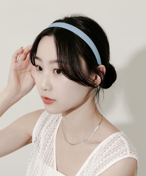 SMELLY（スメリー）の「デニムカチューシャ（カチューシャ・レディース・ブルー・-）」の3枚目の写真