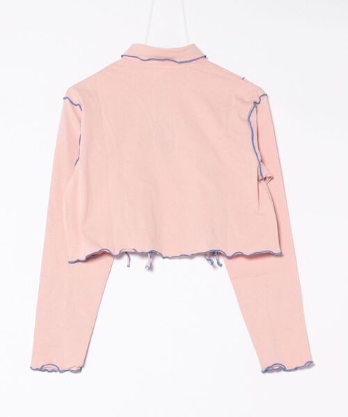 セール】【HOOK】for girls 配色巻きロックフリルポロシャツ