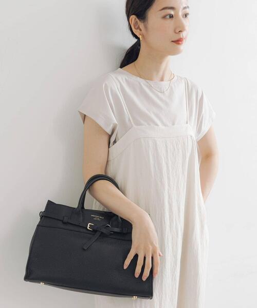 URBAN RESEARCH(アーバンリサーチ)の「スーピマコットンボートネックカットソー(Tシャツ/カットソー・レディース・ホワイト/グレー系その他/ネイビー・FREE)」の2枚目の写真