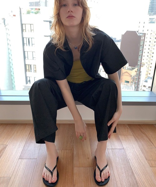 chuclla(チュクラ)の「【LONSLAN】ライトデニムライク イージーワイドパンツ CHLONW25s034(その他パンツ・レディース・ライトブルー/ブラック・S/M)」の9枚目の写真