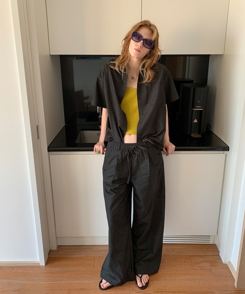 chuclla(チュクラ)の「【LONSLAN】ライトデニムライク イージーワイドパンツ CHLONW25s034(その他パンツ・レディース・ライトブルー/ブラック・S/M)」の20枚目の写真