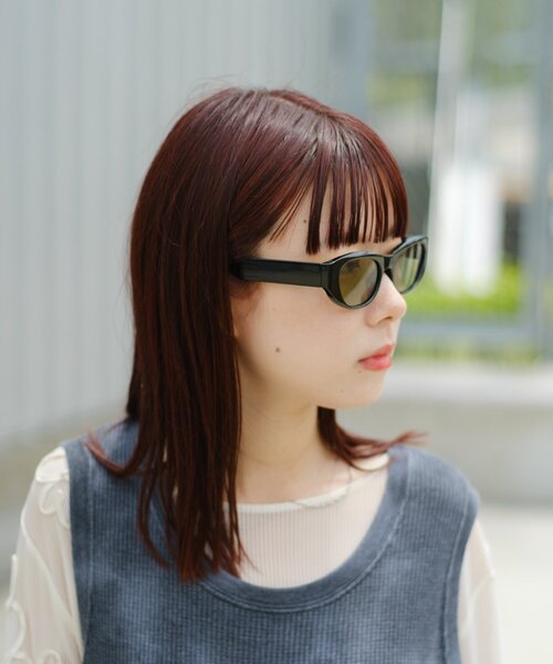 【極美品】4°C サングラス セール】【WHIMSIC/丸顔/三角顔/四角顔】オーバルフォックス