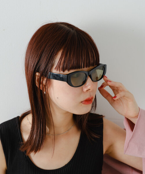 【極美品】4°C サングラス セール】【WHIMSIC/丸顔/三角顔/四角顔】オーバルフォックス