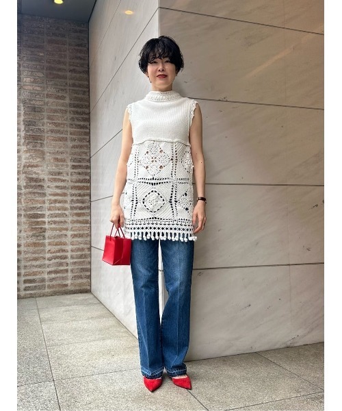 ESTNATION(エストネーション)の「ESTNATION / フレアデニムパンツ(デニムパンツ・レディース・ブルー・38/36/34)」の6枚目の写真