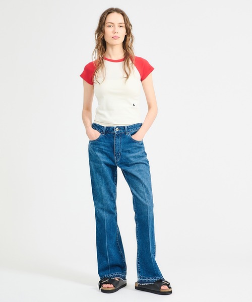 ESTNATION(エストネーション)の「ESTNATION / フレアデニムパンツ(デニムパンツ・レディース・ブルー・38/36/34)」の14枚目の写真