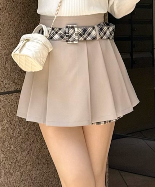 セール】チェック柄レイヤードミニスカート（スカート）｜ROYAL PARTY