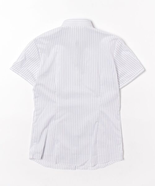 m.f.editorial（エムエフエディトリアル）の「【ストレッチ 形態安定 透け防止 UVカット】m.f.エディトリアル レディース スキッパーカラー 半袖 ブラウス（ビジネスシャツ・レディース・グレー・MEDIUM/LARGE）」の2枚目の写真
