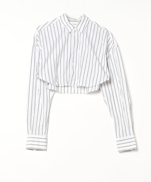 STUDIO R330 STRIPED SHIRT ストライプシャツ　ホワイト STUDIO R330 STRIPED SHIRT ストライプシャツ ホワイト