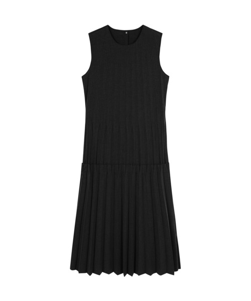 JNBY（ジェーエヌビーワイ）の「Rhythmic Pleated Dress / プリーツドレスワンピース（ドレス・レディース・グレー/ブラック・40/38/36）」の6枚目の写真