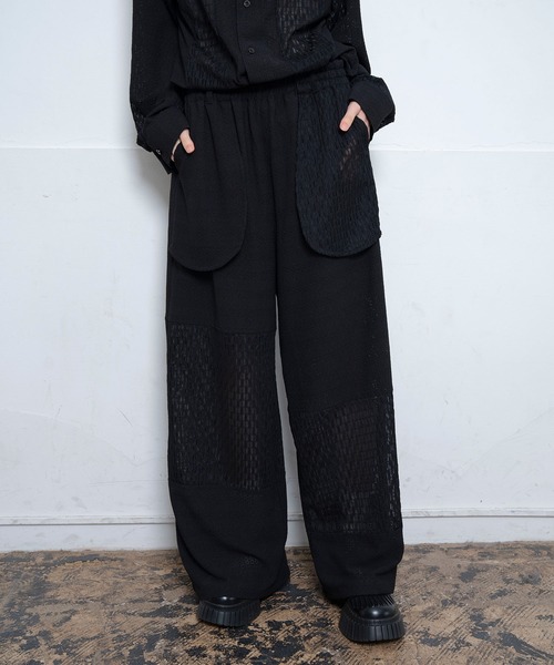 Nora Lily（ノラリリー）の「【Nora Lily】Sheer Wide Pants(UNISEX)（その他パンツ・メンズ・ホワイト/ラベンダー/ブラック・FREE）」の3枚目の写真