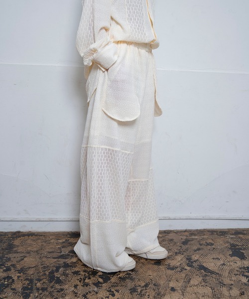 Nora Lily（ノラリリー）の「【Nora Lily】Sheer Wide Pants(UNISEX)（その他パンツ・メンズ・ホワイト/ラベンダー/ブラック・FREE）」の5枚目の写真