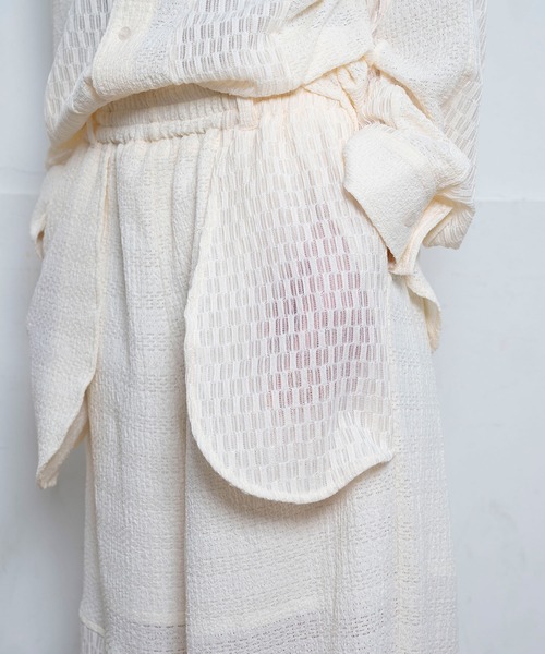 Nora Lily（ノラリリー）の「【Nora Lily】Sheer Wide Pants(UNISEX)（その他パンツ・メンズ・ホワイト/ラベンダー/ブラック・FREE）」の7枚目の写真