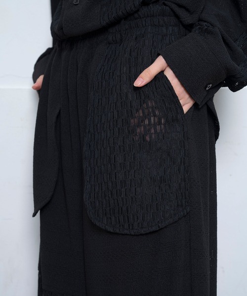 Nora Lily（ノラリリー）の「【Nora Lily】Sheer Wide Pants(UNISEX)（その他パンツ・メンズ・ホワイト/ラベンダー/ブラック・FREE）」の12枚目の写真