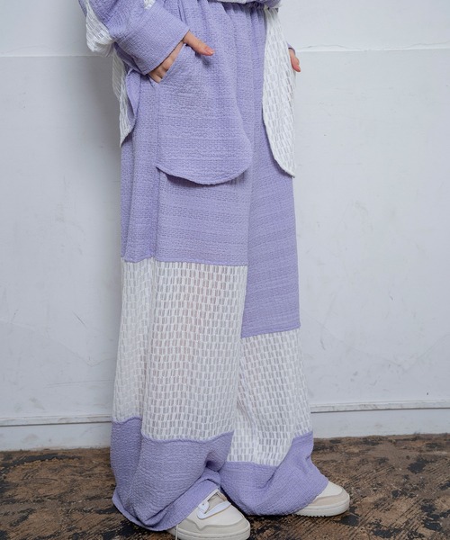 Nora Lily（ノラリリー）の「【Nora Lily】Sheer Wide Pants(UNISEX)（その他パンツ・メンズ・ホワイト/ラベンダー/ブラック・FREE）」の19枚目の写真