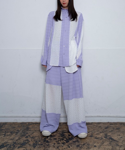 Nora Lily（ノラリリー）の「【Nora Lily】Sheer Wide Pants(UNISEX)（その他パンツ・メンズ・ホワイト/ラベンダー/ブラック・FREE）」の20枚目の写真