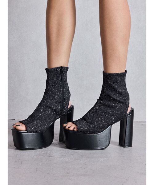 GYDA(ジェイダ)の「GD GLITTERブーツサンダル(サンダル・レディース・ブラック・SMALL/MEDIUM/LARGE)」の5枚目の写真