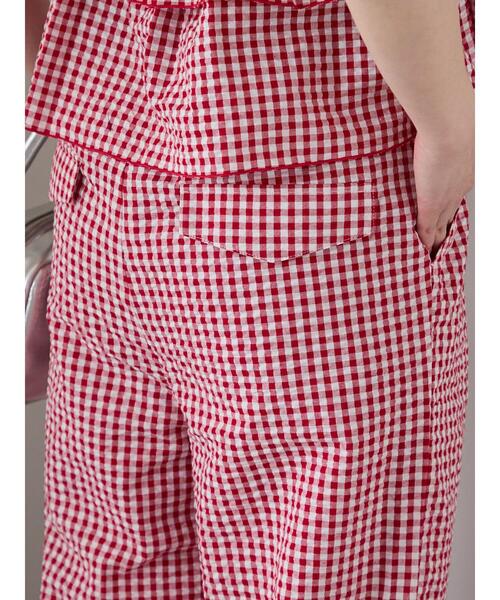 ehka sopo(エヘカソポ)の「ギンガムチェックタックパンツ(その他パンツ・レディース・レッド/パープル/ブラック・F)」の17枚目の写真