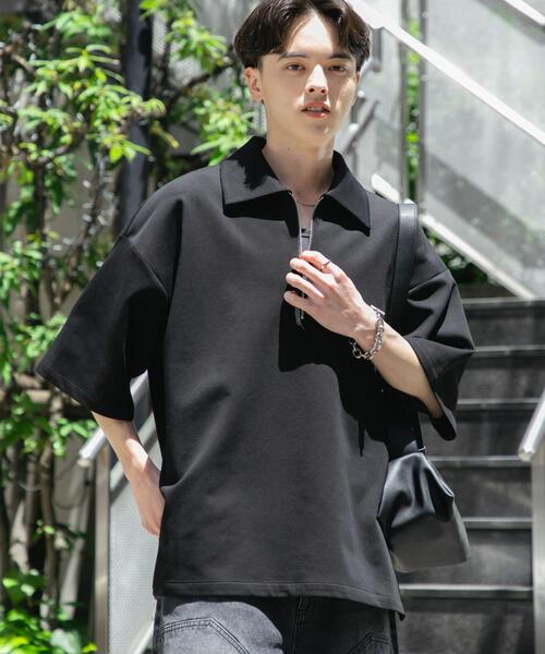 セール】『ユニセックス』ダンボールポンチハーフジップショート