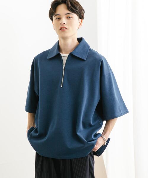 SENSE OF PLACE by URBAN RESEARCH(センスオブプレイスバイアーバンリサーチ)の「『ユニセックス』ダンボールポンチハーフジップショートスリーブTシャツ(Tシャツ/カットソー・メンズ・ブラック/ブラウン/ネイビー/ミント/チャコールグレー・MEDIUM/LARGE)」の6枚目の写真