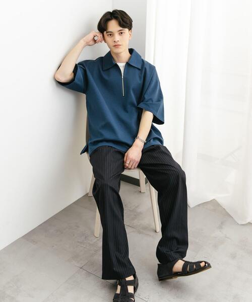 セール】『ユニセックス』ダンボールポンチハーフジップショート