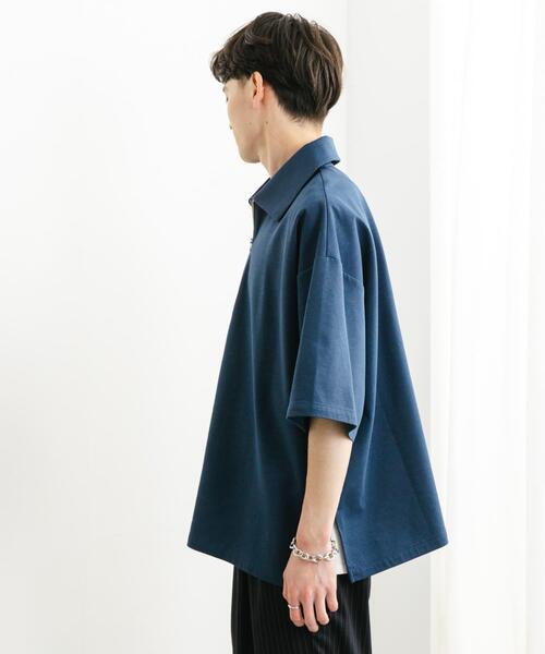 SENSE OF PLACE by URBAN RESEARCH(センスオブプレイスバイアーバンリサーチ)の「『ユニセックス』ダンボールポンチハーフジップショートスリーブTシャツ(Tシャツ/カットソー・メンズ・ブラック/ブラウン/ネイビー/ミント/チャコールグレー・MEDIUM/LARGE)」の14枚目の写真