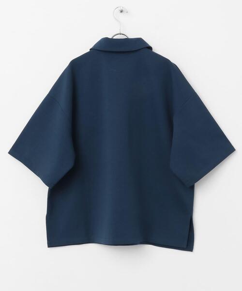 SENSE OF PLACE by URBAN RESEARCH(センスオブプレイスバイアーバンリサーチ)の「『ユニセックス』ダンボールポンチハーフジップショートスリーブTシャツ(Tシャツ/カットソー・メンズ・ブラック/ブラウン/ネイビー/ミント/チャコールグレー・MEDIUM/LARGE)」の18枚目の写真