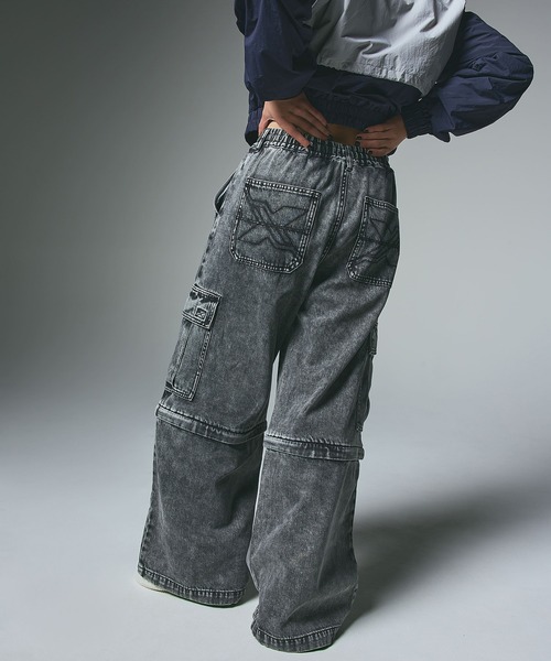 WASHED 2WAY WIDE LEG CARGO PANTS（カーゴパンツ）｜X-girl