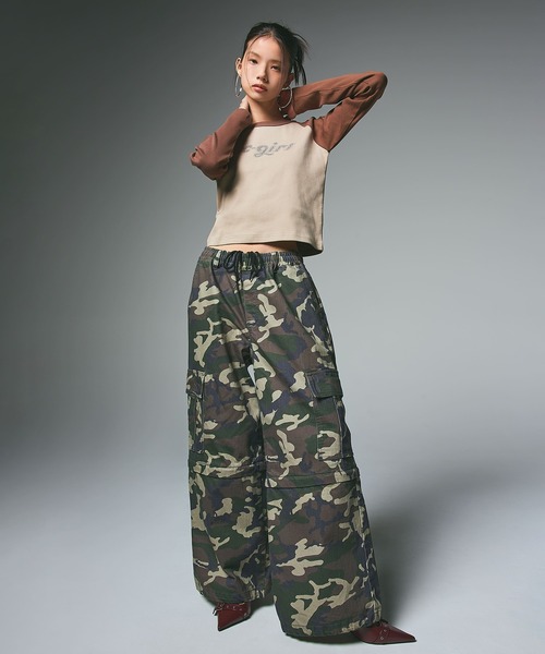 X-girl 2Wayカーゴパンツ X-girl（エックスガール）の「2WAY CARGO PANTS（カーゴパンツ