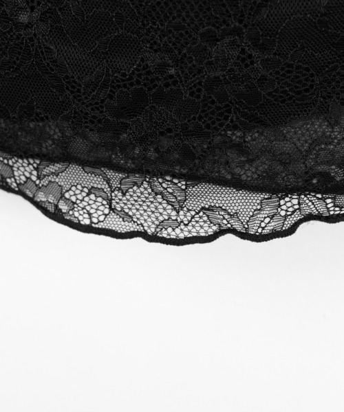 me+em select(ミームセレクト)の「【 2color 】フロントリボンレースレイヤードキャミソール / front ribbon lace layered camisole(キャミソール・レディース・ブラック/ホワイト・FREE)」の14枚目の写真