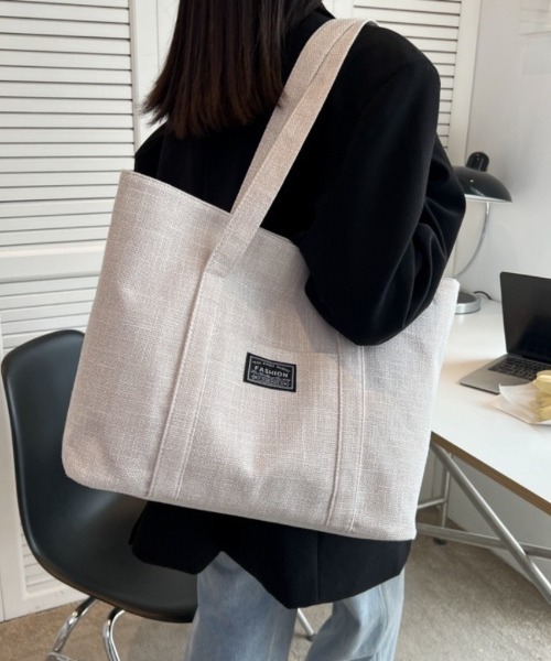 Beststore(ベストストア)の「大人カジュアルなキャンバストートバッグ ショッピングバッグ(トートバッグ・レディース・アイボリー/ブラック/グレー/ベージュ・FREE)」の18枚目の写真