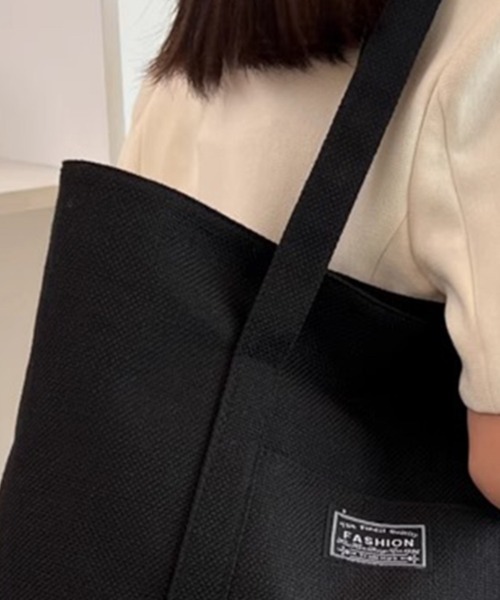 Beststore(ベストストア)の「大人カジュアルなキャンバストートバッグ ショッピングバッグ(トートバッグ・レディース・アイボリー/ブラック/グレー/ベージュ・FREE)」の10枚目の写真