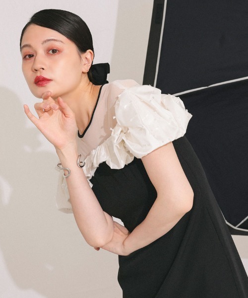 【ANDRESD】ribbon mashmallow dress［リボンマシュマロドレス］