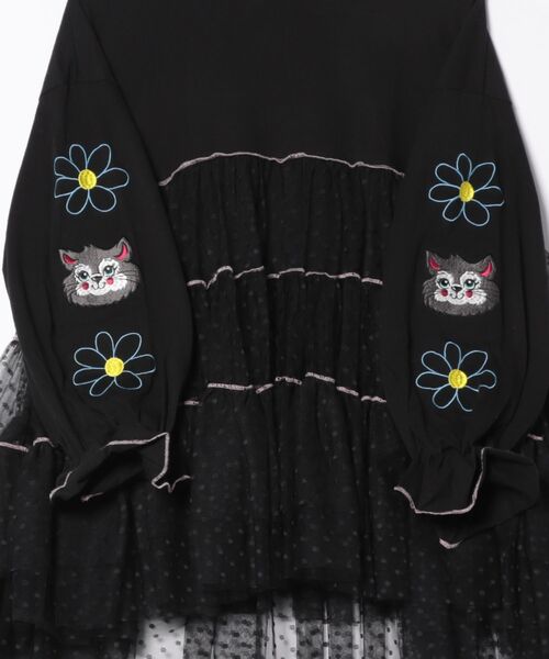 KawaeKayo(カワエカヨ)の「キティチュニックロンT(Tシャツ/カットソー・レディース・ブラック/ホワイト/ラベンダー・FREE)」の6枚目の写真