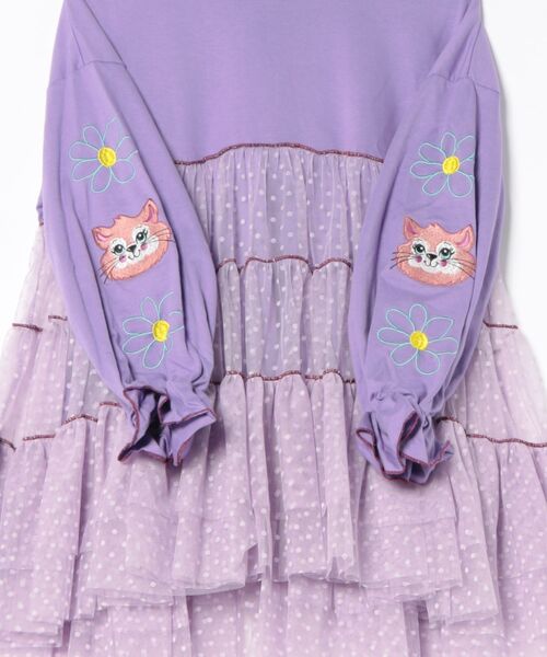 KawaeKayo(カワエカヨ)の「キティチュニックロンT(Tシャツ/カットソー・レディース・ブラック/ホワイト/ラベンダー・FREE)」の8枚目の写真