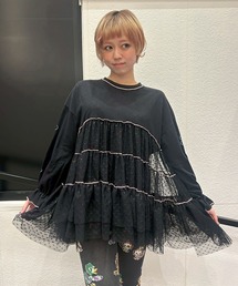 KawaeKayo（カワエカヨ）の「キティチュニックロンT（Tシャツ/カットソー）」